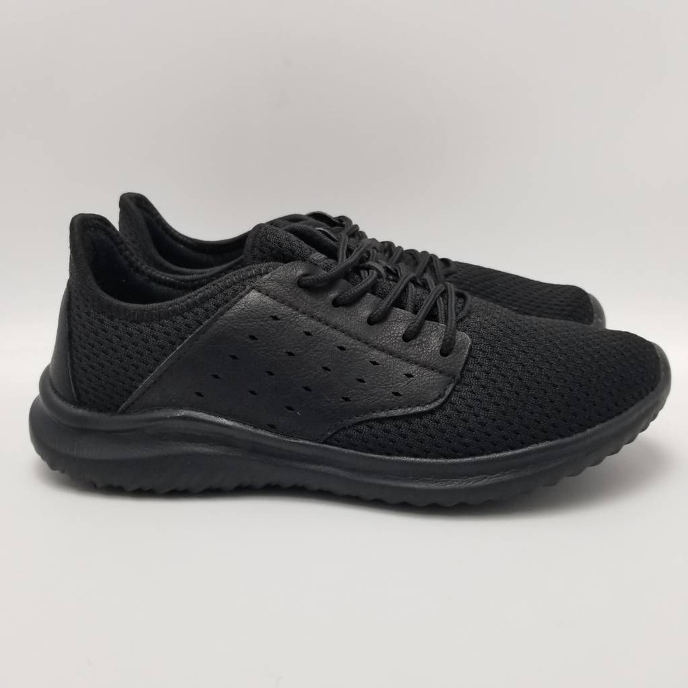 Geers By Dream Seek Womens Athletic Shoes Black Low Top Lace Up Mesh Sneakers 8M